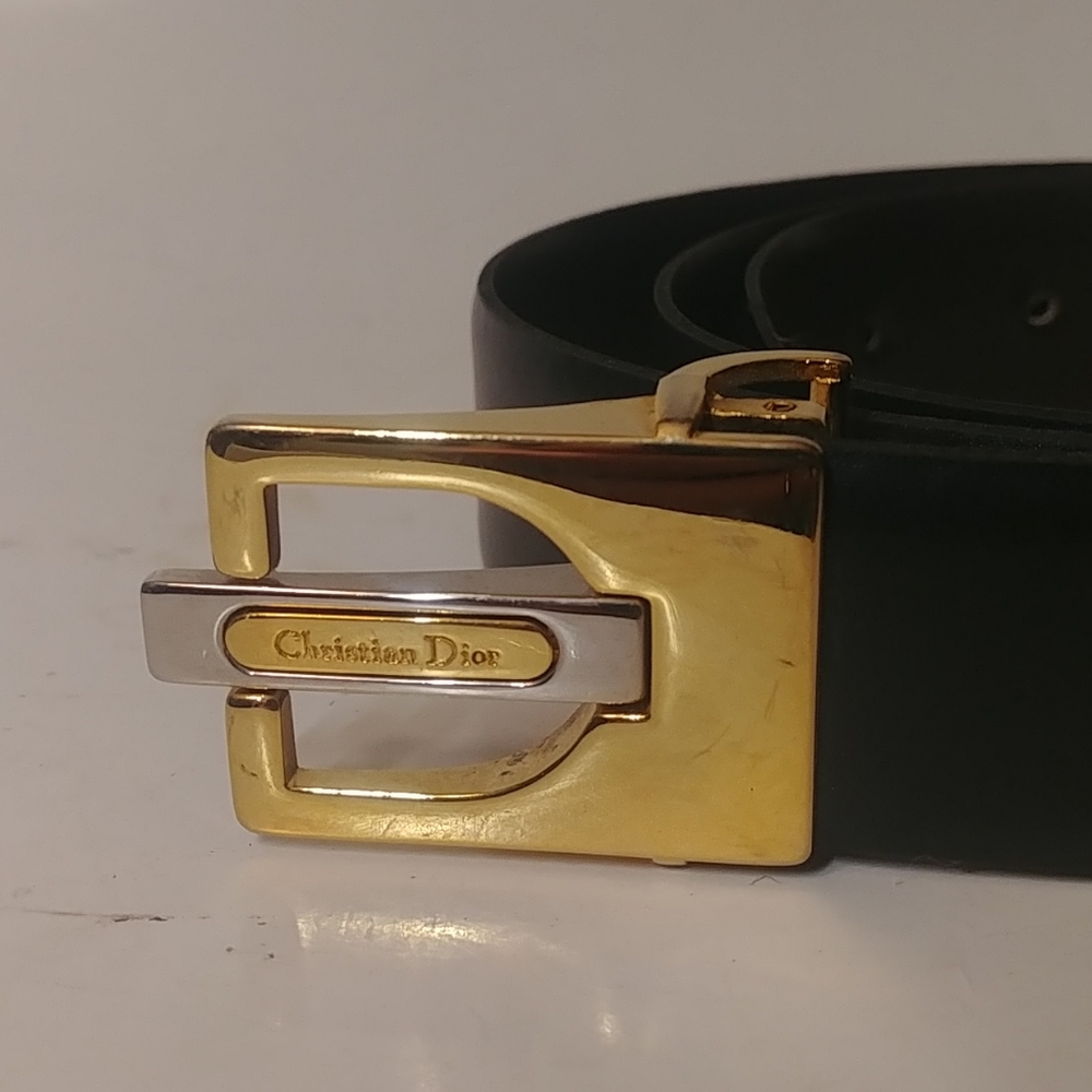 reversible 38 Christian Dior black brown leather - Picture 2 of 5